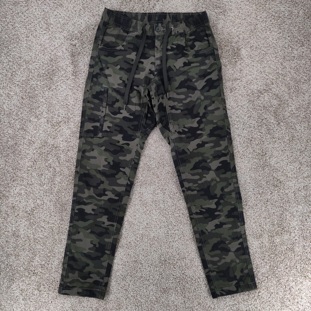 Bylt Jogger Pants Mens Small Green Camo Weekender Athletic Stretch Ripstop